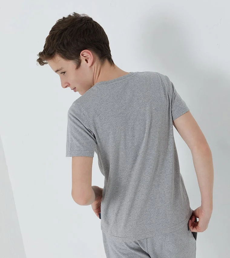 BEVERLY HILLS POLO CLUB  Solid SS Crew Neck T-Shirt for Men | Best Price UAE